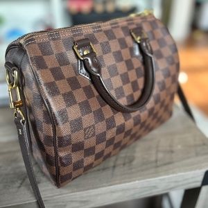 Louis Vuitton Damier Ebene Speedy Bandouliere 25